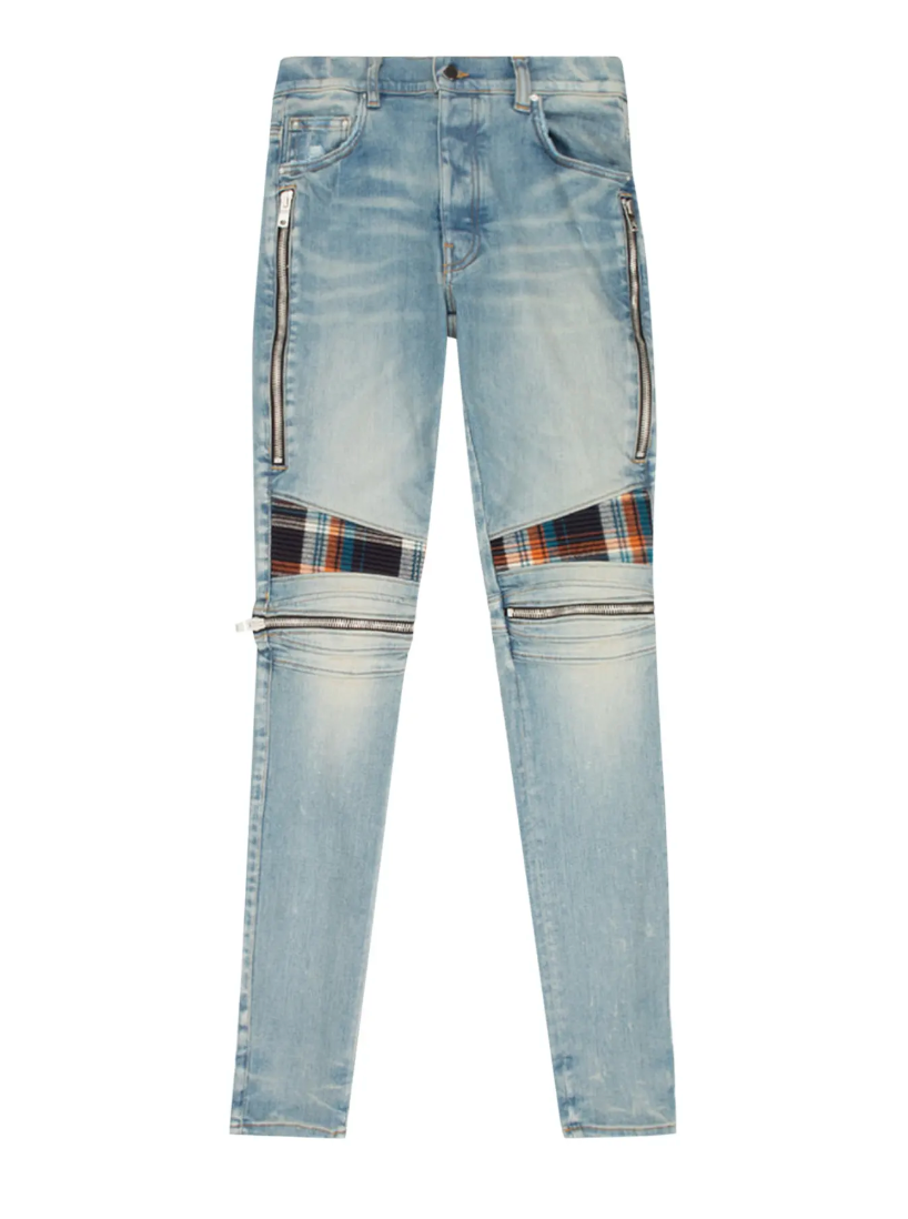Amiri MX2 Plaid Clay Indigo/Orange