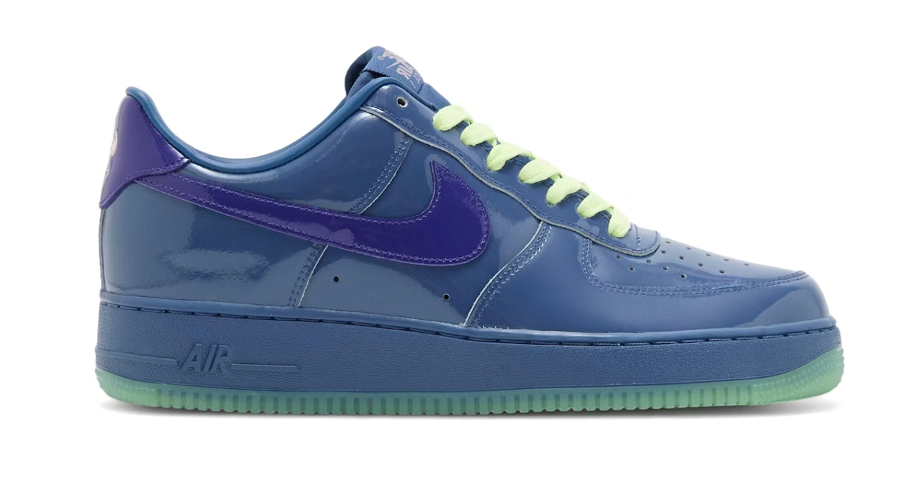 Nike Air Force 1 Low Patent Leather Mystic Navy Grape Ice
