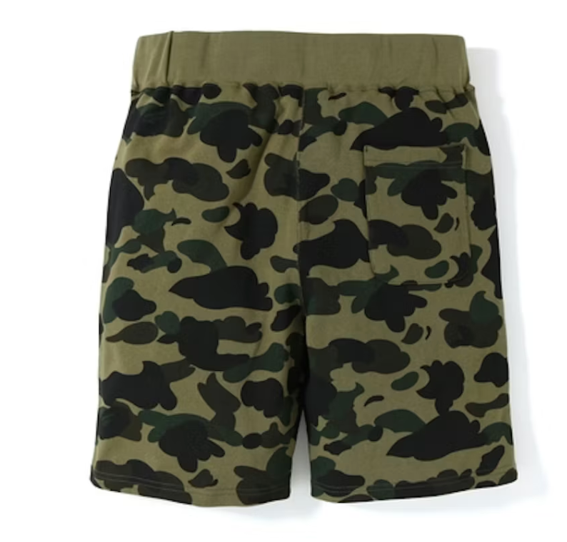 BAPE 1st Camo Sweat Shorts Green