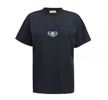 Balenciaga BB Paris Icon Medium Fit T-Shirt Black