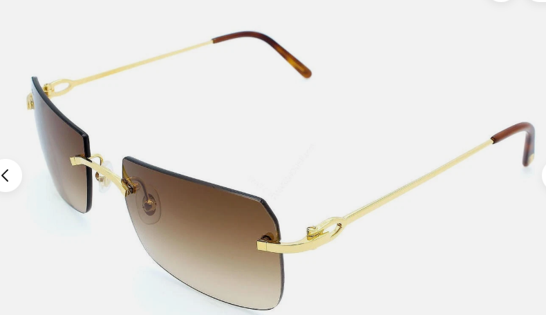 Cartier C Décor Sunglasses Gold Brown