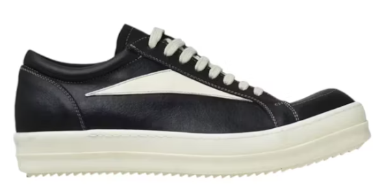 Rick Owens Vintage Leather Sneaker Black Milk