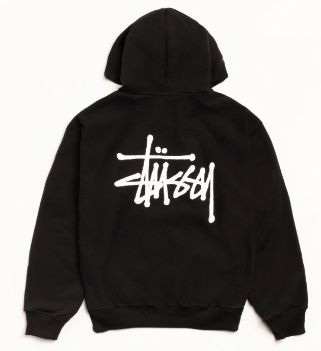 Stussy Basic Zip Up Hoodie Black