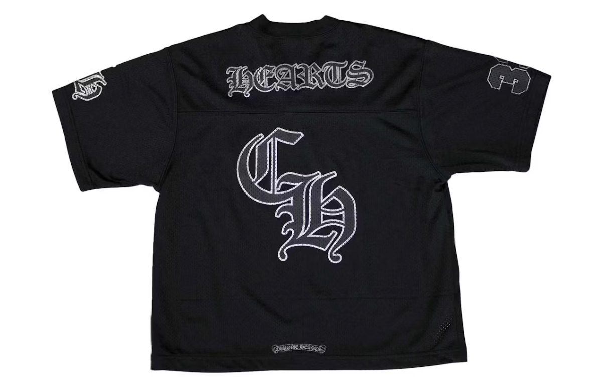 Chrome Hearts Mesh Stadium Football Jersey Black