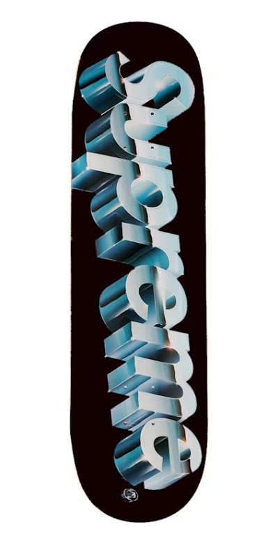 Supreme Chrome Logo Skateboard Deck Black