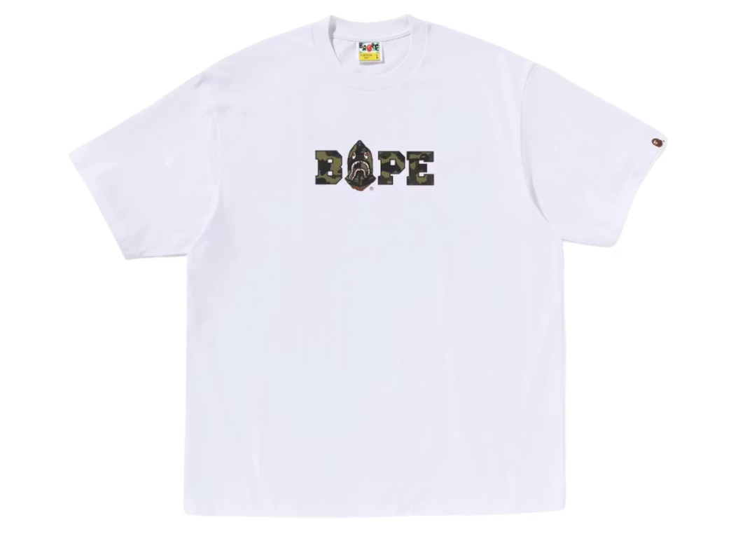 BAPE 1st Camo Logo Relaxed Fit Tee White