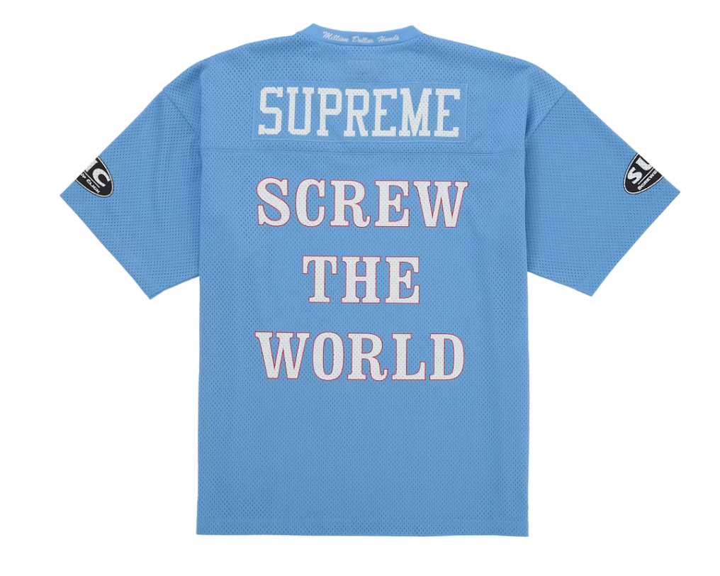 Supreme DJ Screw Football Jersey Blue