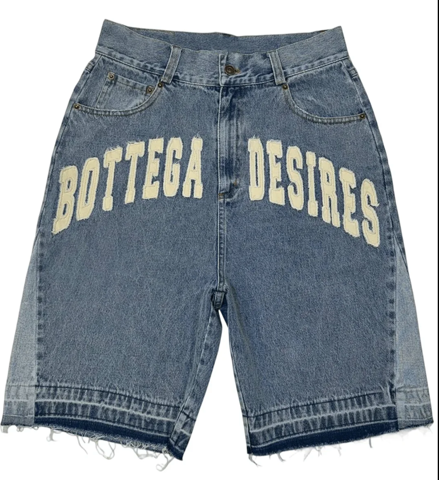 Bottega Desires Denim Shorts Blue
