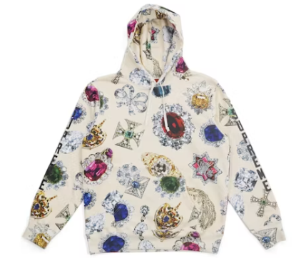 Supreme Jewels Hooded Sweatshirt Cream