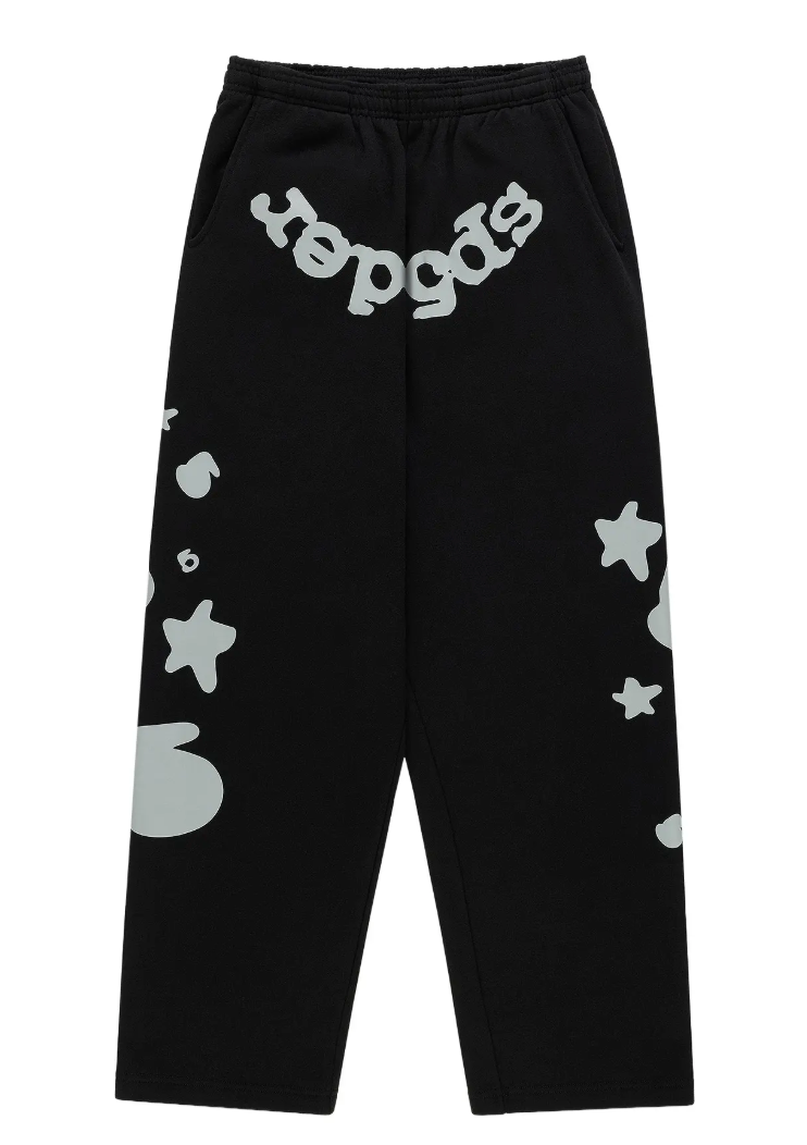 Sp5der Reflective Beluga Hoodie & Sweatpants Set Black