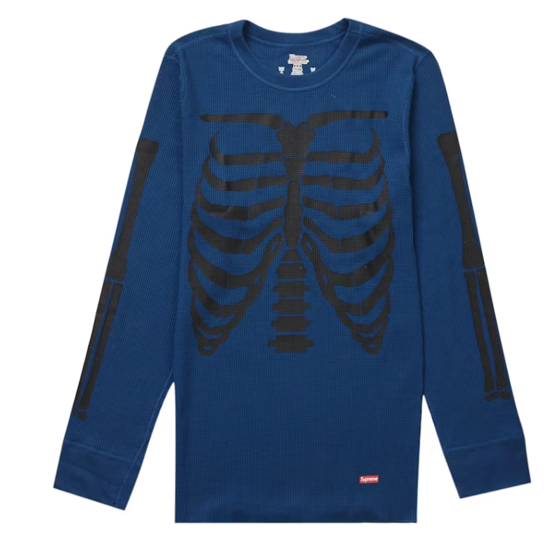 Supreme Hanes Bones Thermal Crew (1 Pack) Blue