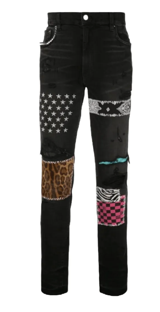 AMIRI Patchwork Jeans Aged Black