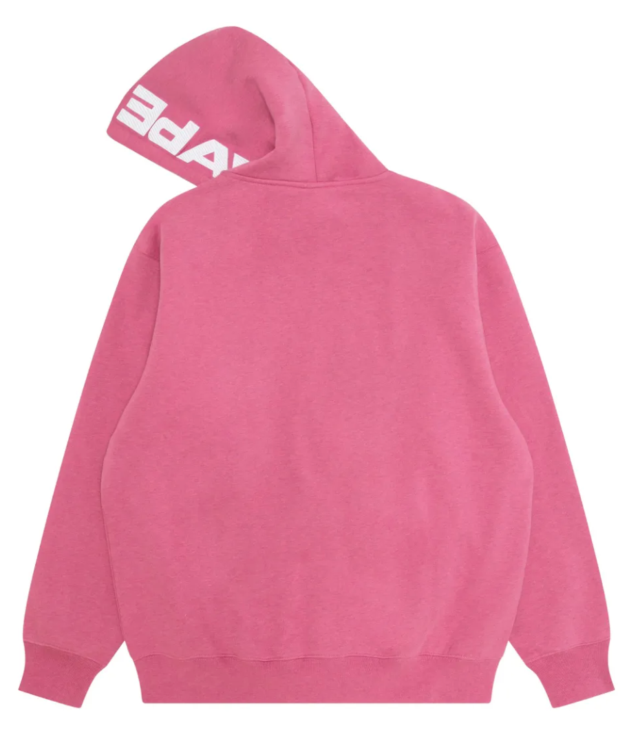 AAPE BY *A BATHING APE Logo-Detail Zip-Up Hoodie Pink