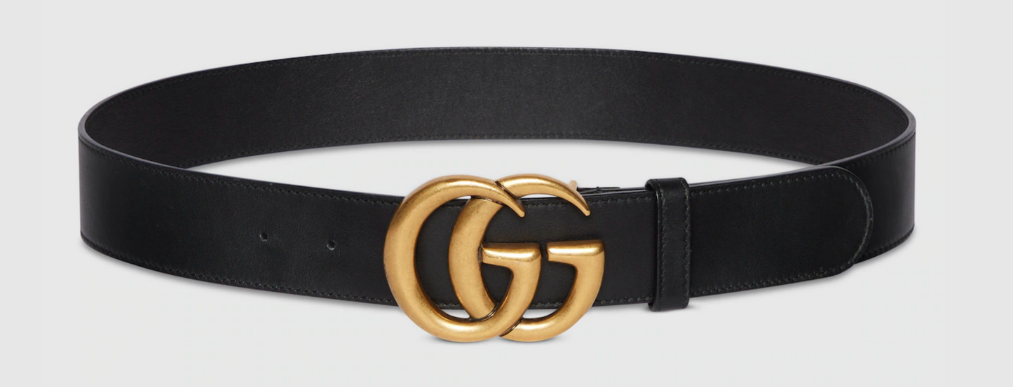 Gucci GG Marmont Wide Belt Black