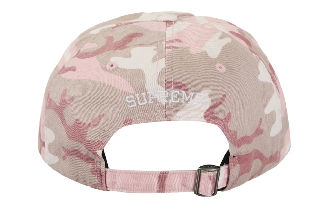 Supreme Pigment Coated S Logo 6-Panel Pink Camo