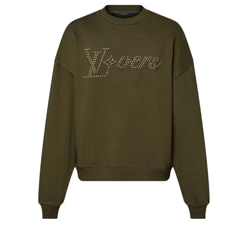 Louis Vuitton Cotton Signature Crewneck Olive