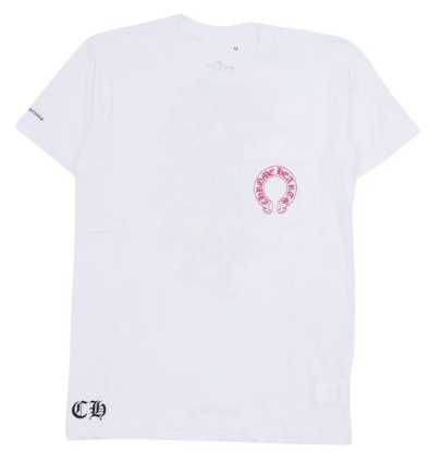 Chrome Hearts Horseshoe Cemetery Pocket T-Shirt White