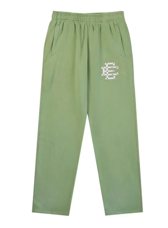 Eric Emanuel EE Basic/Core Studded Hoodie & Sweatpants Green Set