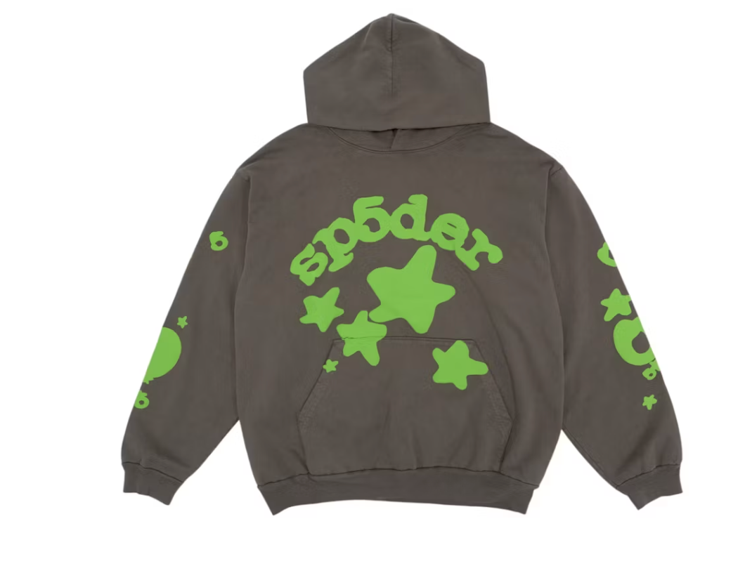 Sp5der Beluga Hoodie Slate Grey/Green