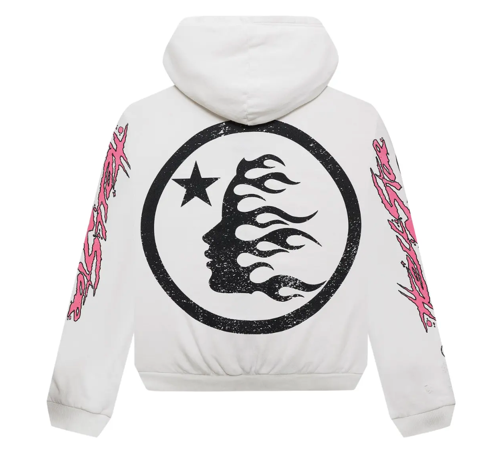 Hellstar Records Glitter Zip-Up White