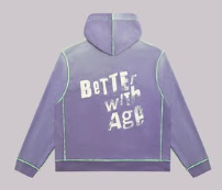 Better With Age Flaming Passion Hoodie Purple