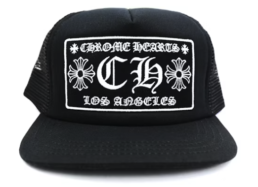 Chrome Hearts CH Los Angeles Trucker Hat Black/Black