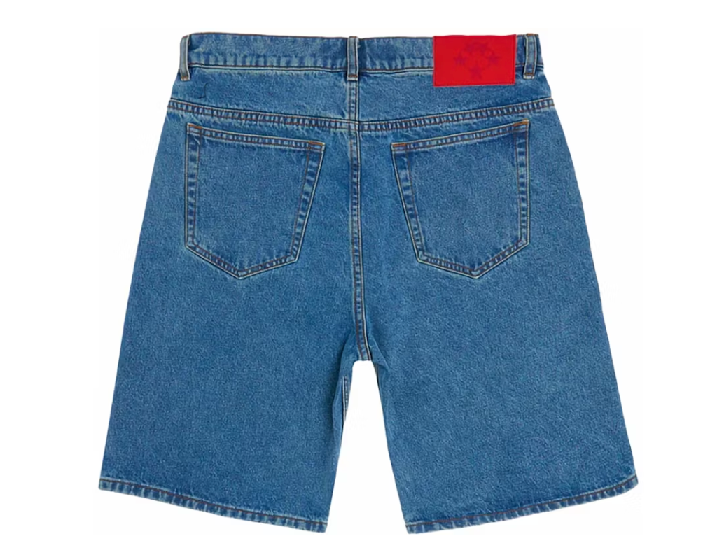Sp5der OG Logo Denim Short Blue Denim