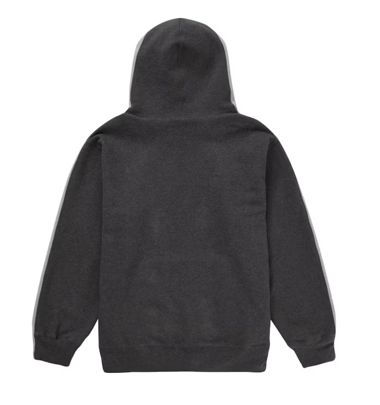 Supreme S Logo Split Hooded Sweatshirt Heather Grey