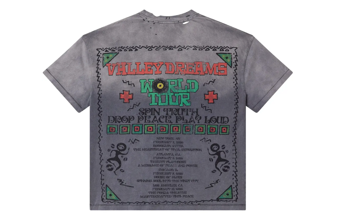 Vale Forever Faded Chaos Bling Tee Gray