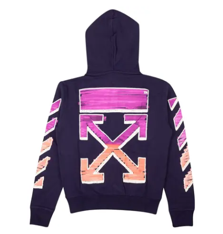 Off-White Marker Slim Zip Hoodie Purple