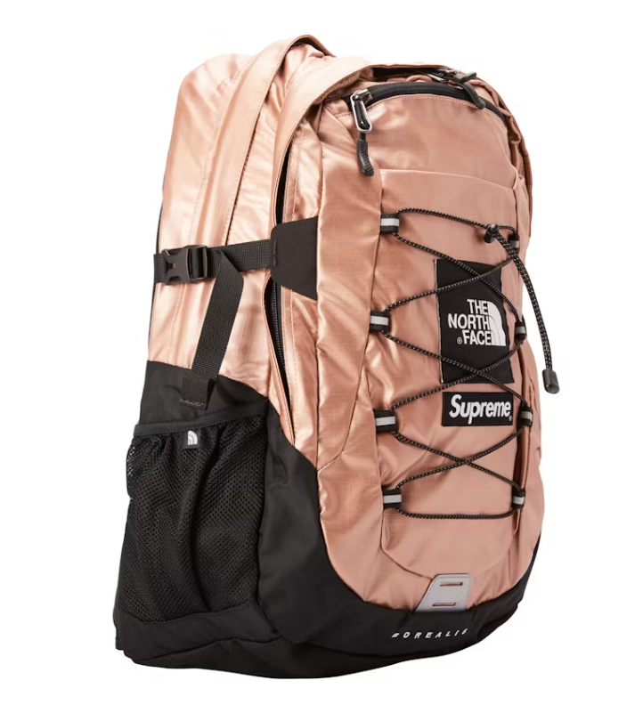 Supreme The North Face Metallic Borealis Backpack Rose Gold