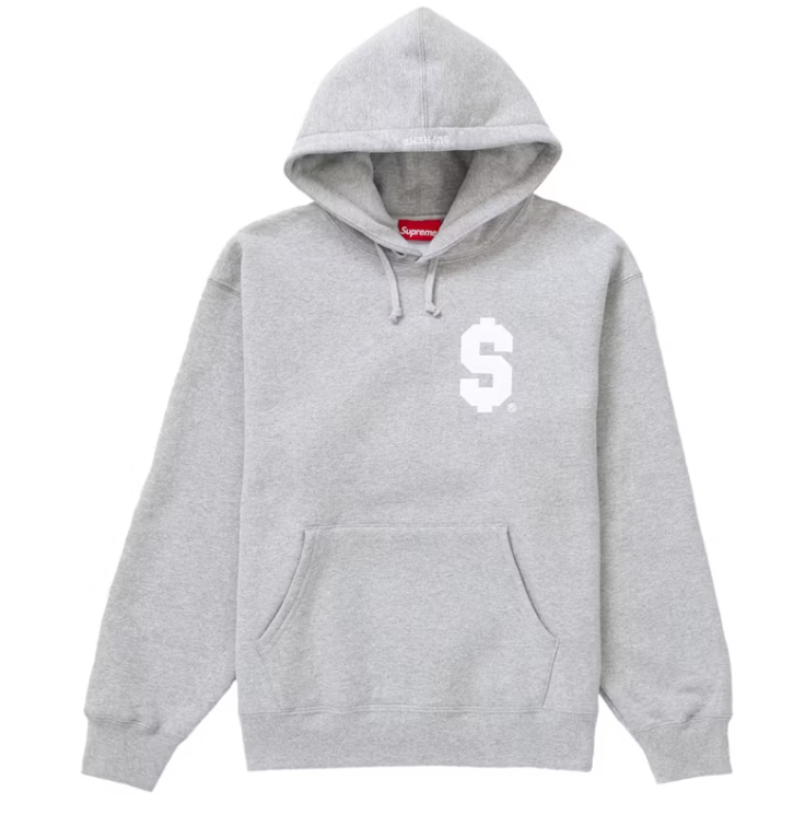 Supreme $ Hooded Sweatshirt Heather Grey