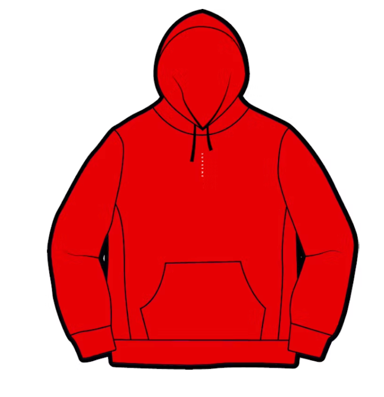 Supreme Micro Logo Hooded Sweatshirt Red