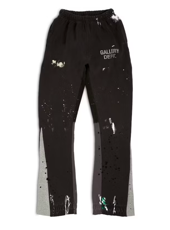 Gallery Dept. Painted Flare Sweat Pants Washed Black