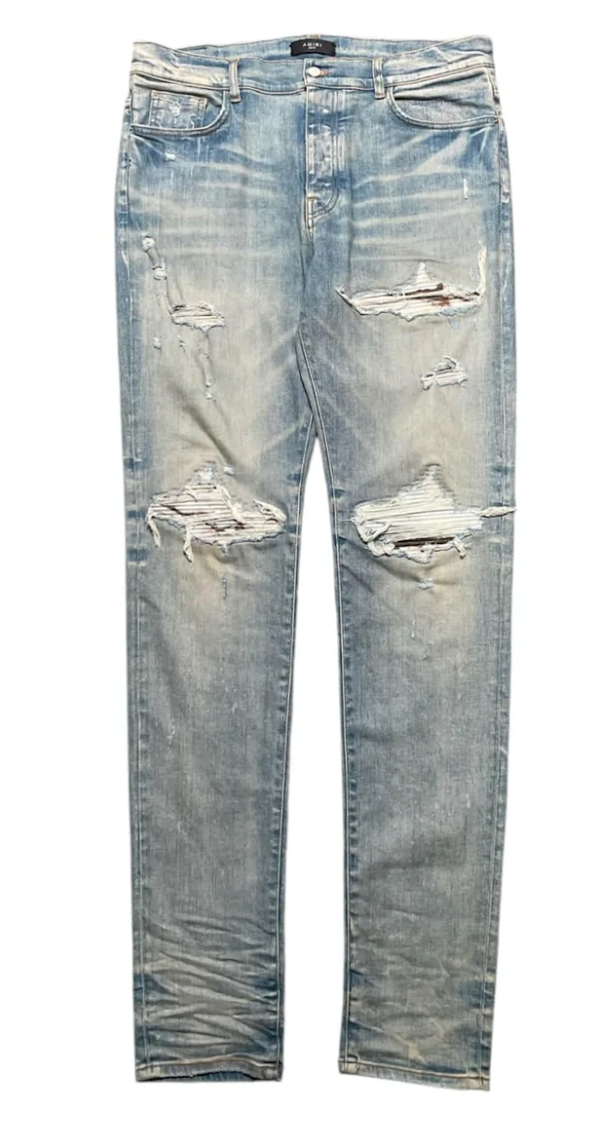 Amiri MX1 Marble Patch Jeans Clay Indigo