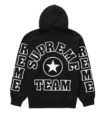 Supreme Team Chenille Hooded Sweatshirt Black