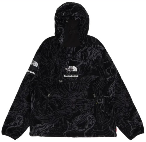 Supreme The North Face Steep Tech Fleece Pullover Black Dragon