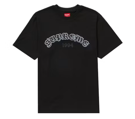 Supreme Old English Glow S/S Top Black