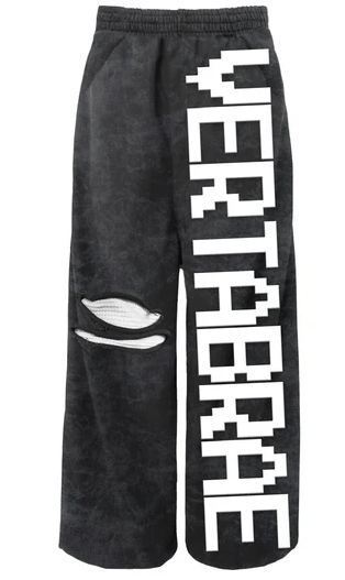 Vertaebrae Logo Sweatpants Black White