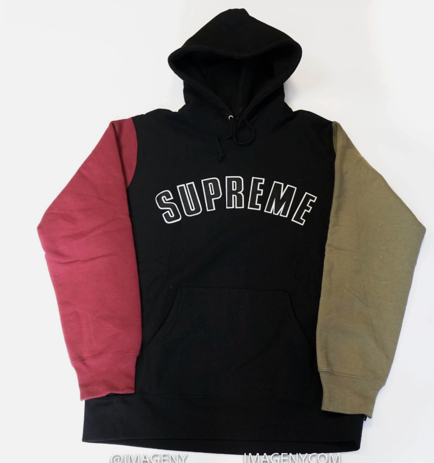 Supreme Arc Logo Color Blocked Hoodie Multi