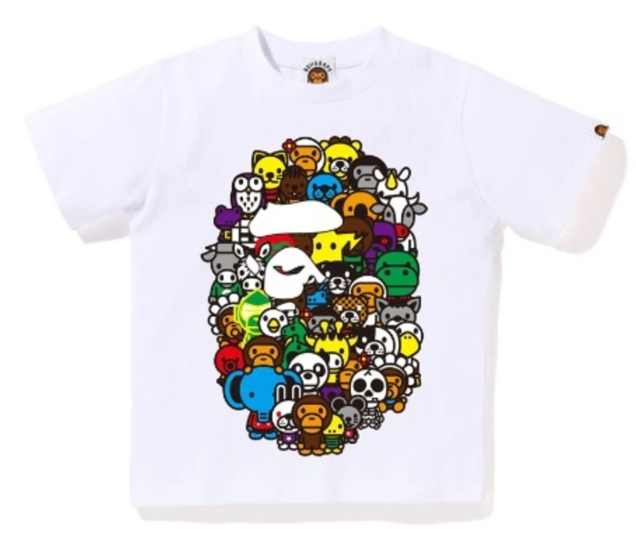 BAPE Multi Character Tee White