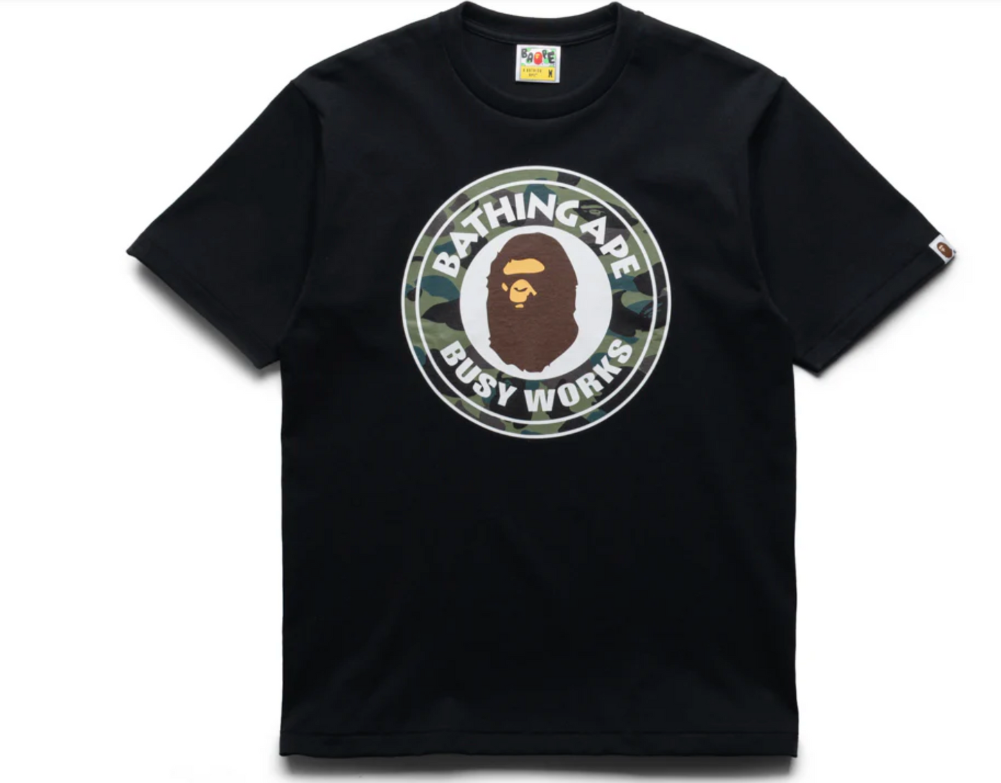 BAPE A Bathing Ape 1st Camo Busy Works Tee Black/Green