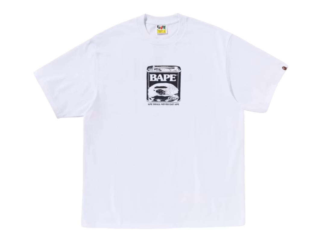 BAPE Can Food Bape Logo Relaxed Fit Tee White