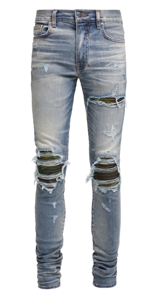 Amiri MX1 Camo Patch Jeans Medium Indigo