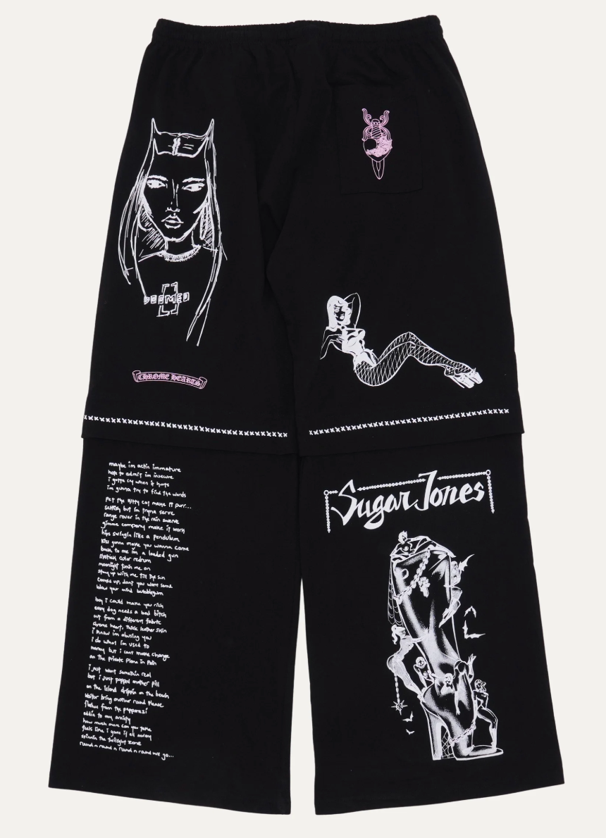 Chrome Hearts JJS Deadly Doll Reworked Sweatpants Black