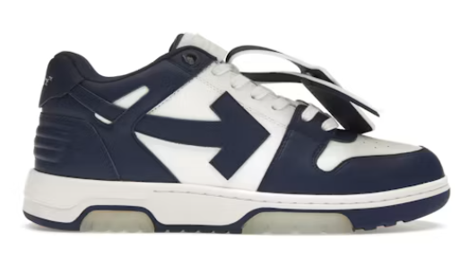 OFF-WHITE Out Of Office OOO Low Tops White Royal Blue