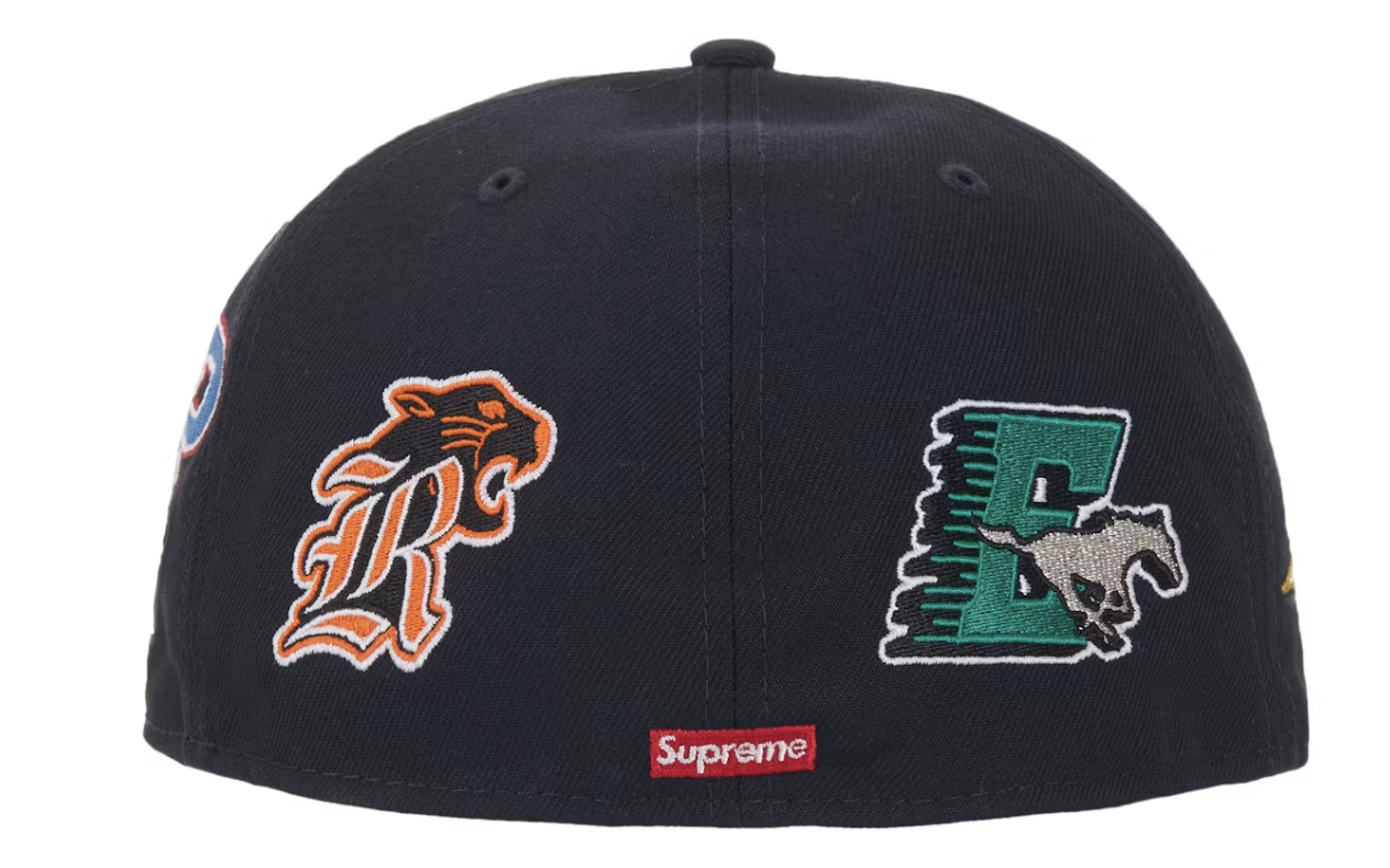 Supreme Mascots S Logo New Era 59Fifty Fitted Cap Navy