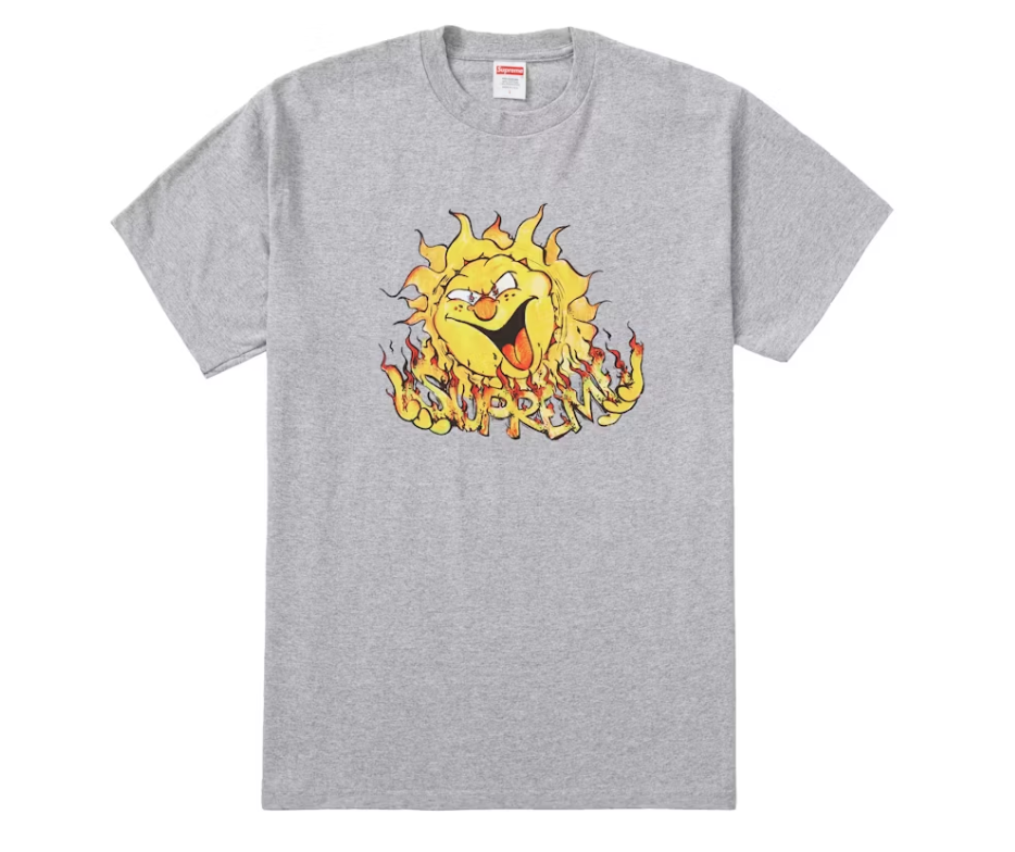 Supreme Sun Tee Heather Grey