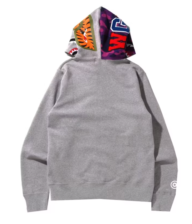 BAPE Color Camo Shark Full Zip Hoodie (SS22) Gray