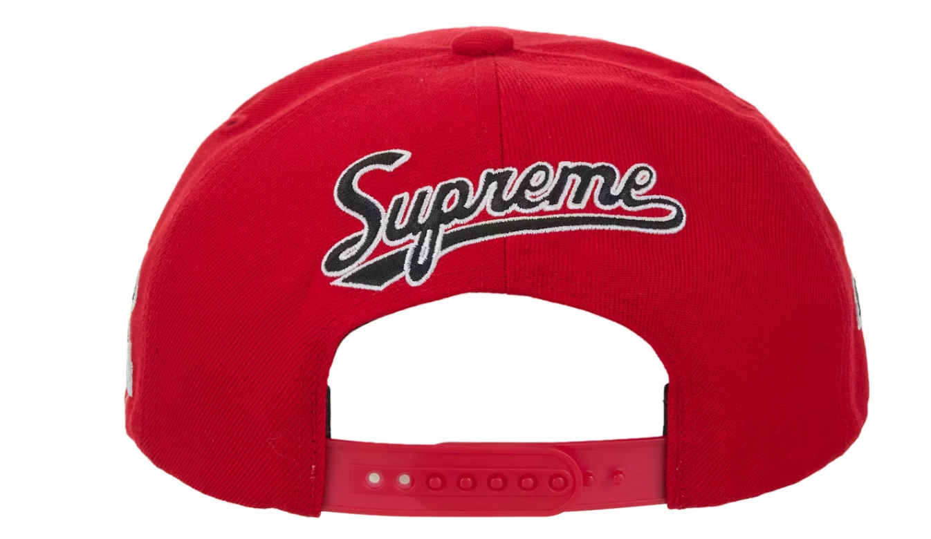 Supreme World Famous S Logo 6-Panel Hat Red